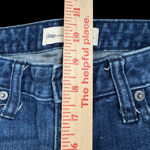 Gap 1969 Perfect Boot Jeans | Blue Wash | Size 27R Mid Rise Sanded Classic - Picture 8 of 10